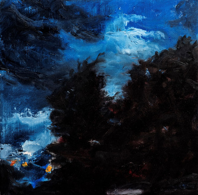 Nightscape (no.1), oil on linen, 41 x41 cm